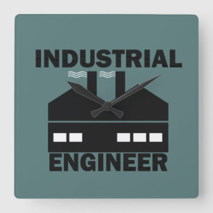 industrieel ingenieur vierkante klok