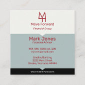 Industrieel kleurenblok vierkante visitekaartje (Achterkant)