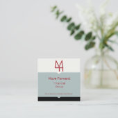 Industrieel kleurenblok vierkante visitekaartje (Staand voorkant)