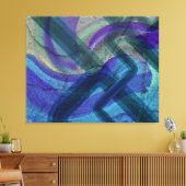 Industrieel landschap Abstract 4 gestrekt canvas (Insitu (Woonkamer))