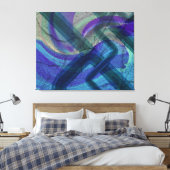 Industrieel landschap Abstract 4 gestrekt canvas Afdruk (Insitu (Slaapkamer))