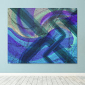 Industrieel landschap Abstract 4 gestrekt canvas Afdruk (Insitu (Houten vloer))