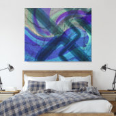 Industrieel landschap Abstract gestrekt canvas Afdruk (Insitu (Slaapkamer))