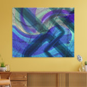 Industrieel landschap Abstract gestrekt canvas Afdruk (Insitu (Woonkamer))