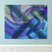 Industrieel landschap Abstract gestrekt canvas Afdruk (Insitu (Houten vloer))