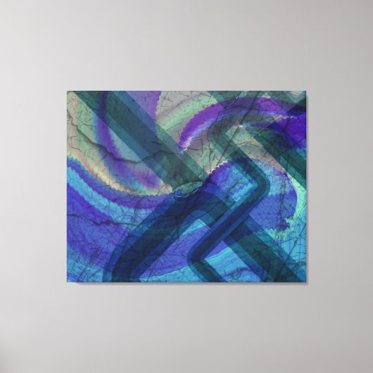 Industrieel landschap Abstract gestrekt canvas Afdruk (Voorkant)