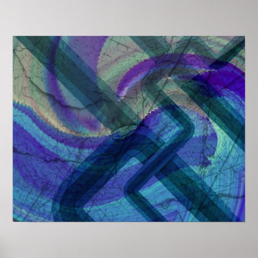 Industrieel Landschap Abstracte Posterprint Poster (Voorkant)