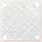Industrieel maaspatroon van staalraster glazen onderzetter (Achterkant)