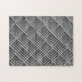 Industrieel maaspatroon van staalraster legpuzzel (Horizontaal)