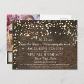 Industrieel Magazijn Urban Brick String Lights Aankondigingskaart (Voorkant / Achterkant)