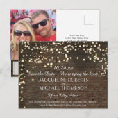 Industrieel Magazijn Urban Brick String Lights Aankondigingskaart (Voorkant / Achterkant)