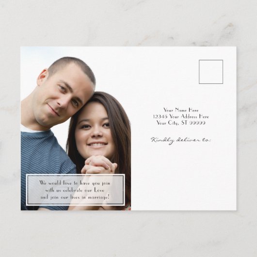 Industrieel Magazijn Urban Brick String Lights Aankondigingskaart (Achterkant)