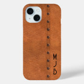  Industrieel Mannelijk Faux Koper Monogram Case-Mate iPhone Case (Achterkant)