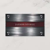 Industrieel metaal en Bourgogne accent Visitekaartje (Voorkant)