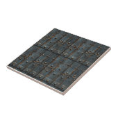 industrieel metaal-rustiek tegeltje (Zijkant)