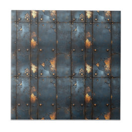 industrieel metaal-rustiek tegeltje