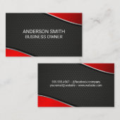 Industrieel | Metaal | Zittig | Eenvoudig minimaal Visitekaartje (Voorkant / Achterkant)