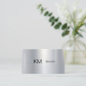 Industrieel | Metaalachtig | Glanzend | Eenvoudig  Visitekaartje (Staand voorkant)