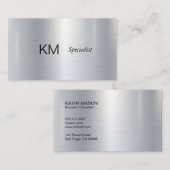 Industrieel | Metaalachtig | Glanzend | Eenvoudig  Visitekaartje (Voorkant / Achterkant)