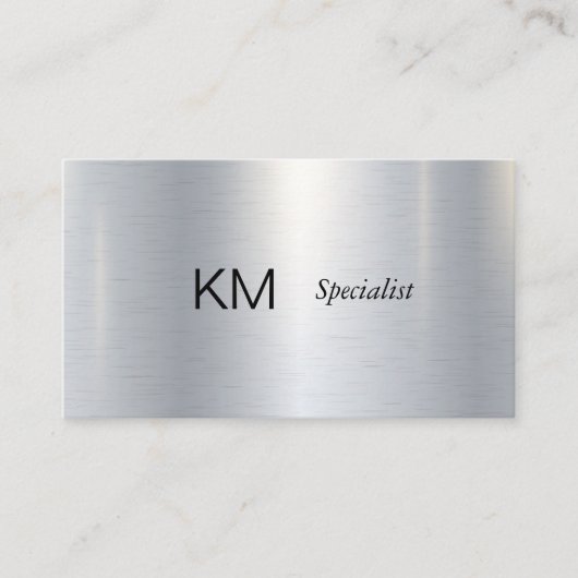 Industrieel | Metaalachtig | Glanzend | Eenvoudig  Visitekaartje (Voorkant)