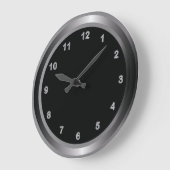 Industrieel metaalstaal en zwart afdrukken grote klok (Hoek)