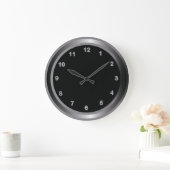 Industrieel metaalstaal en zwart afdrukken grote klok (Huis)