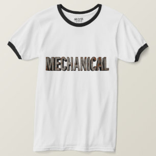 Industrieel metalen 'MECHANISCH' belsignaal met di T-shirt