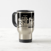 industrieel metallurgisch combinatiestaal reisbeker (Voorkant links)