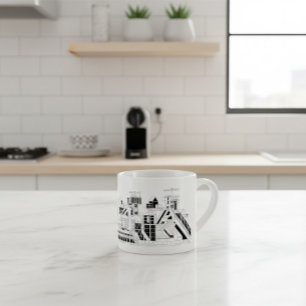 Industrieel Metallurgisch Combine Silhouet Espresso Kop