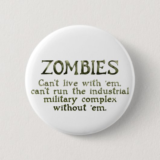 Industrieel militair complex van Zombies Ronde Button 5,7 Cm (Voorkant)