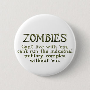 Industrieel militair complex van Zombies Ronde Button 5,7 Cm