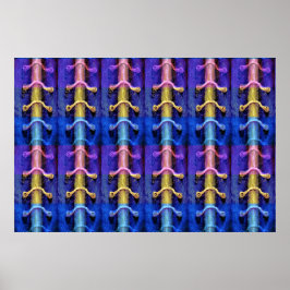 Industrieel multikleuren abstract ontwerp poster