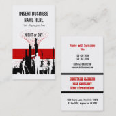 Industrieel onderhoud reinigingsdiensten visitekaartje (Voorkant / Achterkant)