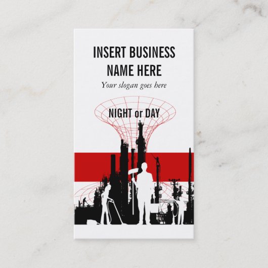 Industrieel onderhoud reinigingsdiensten visitekaartje (Voorkant)