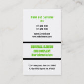 Industrieel onderhoud reinigingsdiensten visitekaartje (Achterkant)