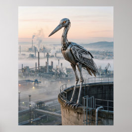 Industrieel Ooievaarsnest Poster