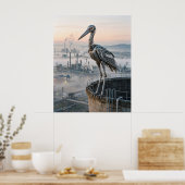 Industrieel Ooievaarsnest Poster (Keuken)