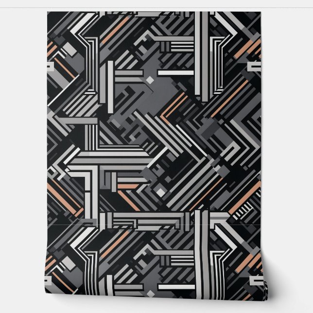 Industrieel patroon behang (Afrollen)