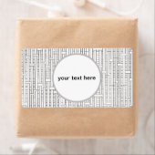 Industrieel raster-modern Bauhaus Geometric Etiket (Insitu)