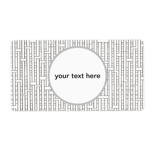 Industrieel raster-modern Bauhaus Geometric Etiket (Voorkant)