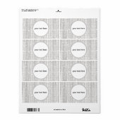 Industrieel raster-modern Bauhaus Geometric Etiket (Full Sheet)