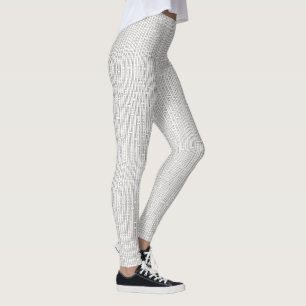 Industrieel raster-zwart en wit Modern geometrisch Leggings
