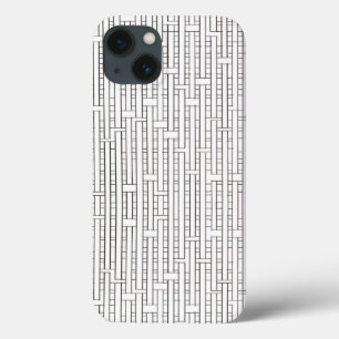 Industrieel raster-Zwart en Witte Modern minimalis Case-Mate iPhone Case