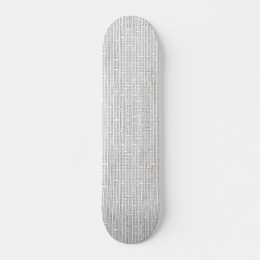 Industrieel raster-Zwart en Witte Modern minimalis Persoonlijk Skateboard (Voorkant)