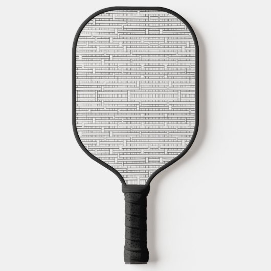 Industrieel raster-Zwart en Witte Modern minimalis Pickleball Paddle (Voorkant)
