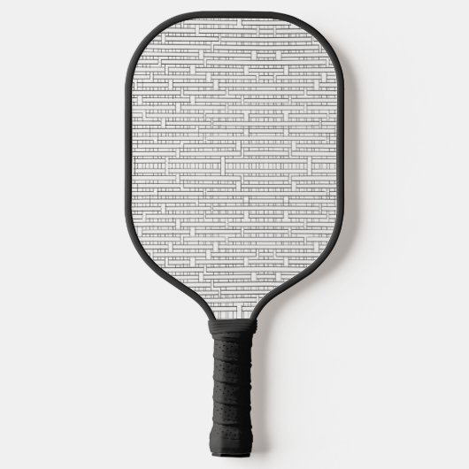 Industrieel raster-Zwart en Witte Modern minimalis Pickleball Paddle (Achterkant)