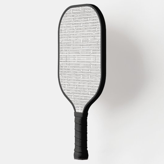 Industrieel raster-Zwart en Witte Modern minimalis Pickleball Paddle (Links)