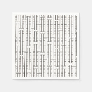 Industrieel raster-Zwart en Witte Modern minimalis Servet