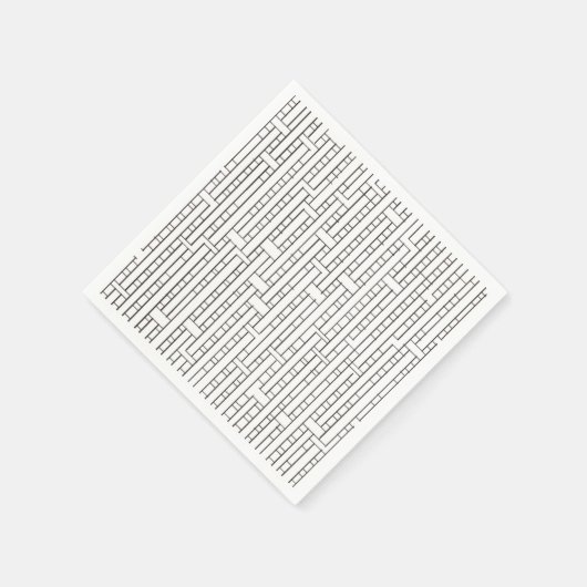 Industrieel raster-Zwart en Witte Modern minimalis Servet (Hoek)