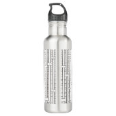 Industrieel raster-Zwart en Witte Modern minimalis Waterfles (Achterkant)